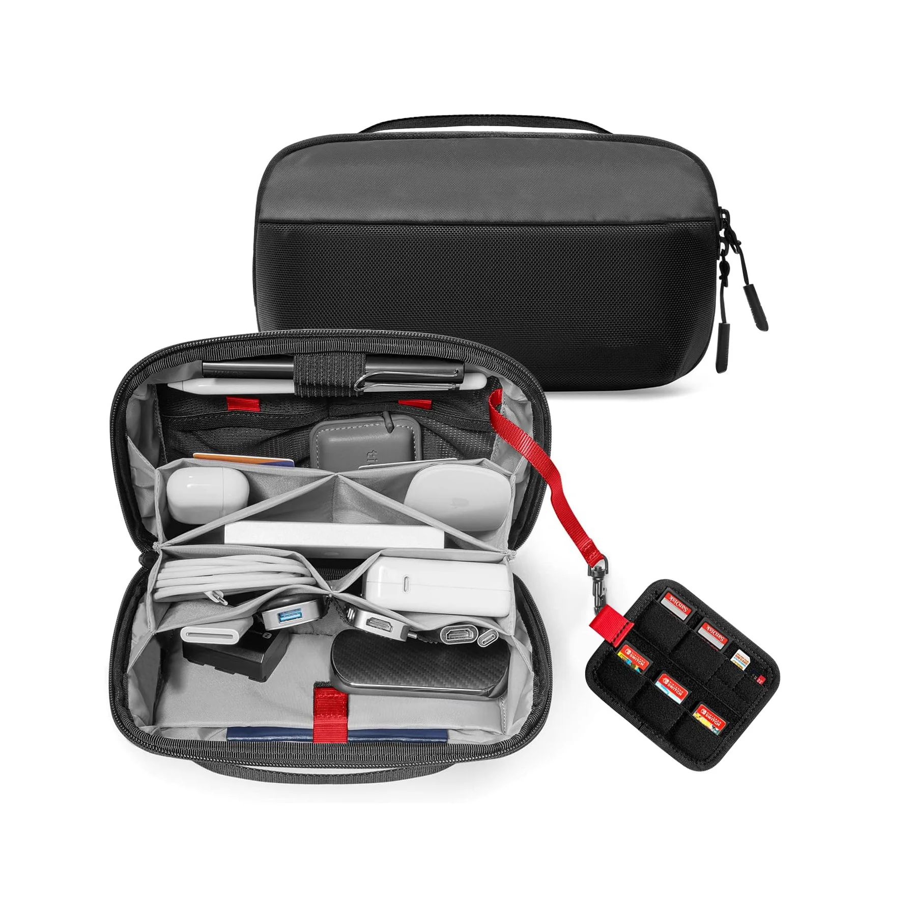 Tech Accessories Case - Travel Tech Organizer Pouch, Water Resistant
