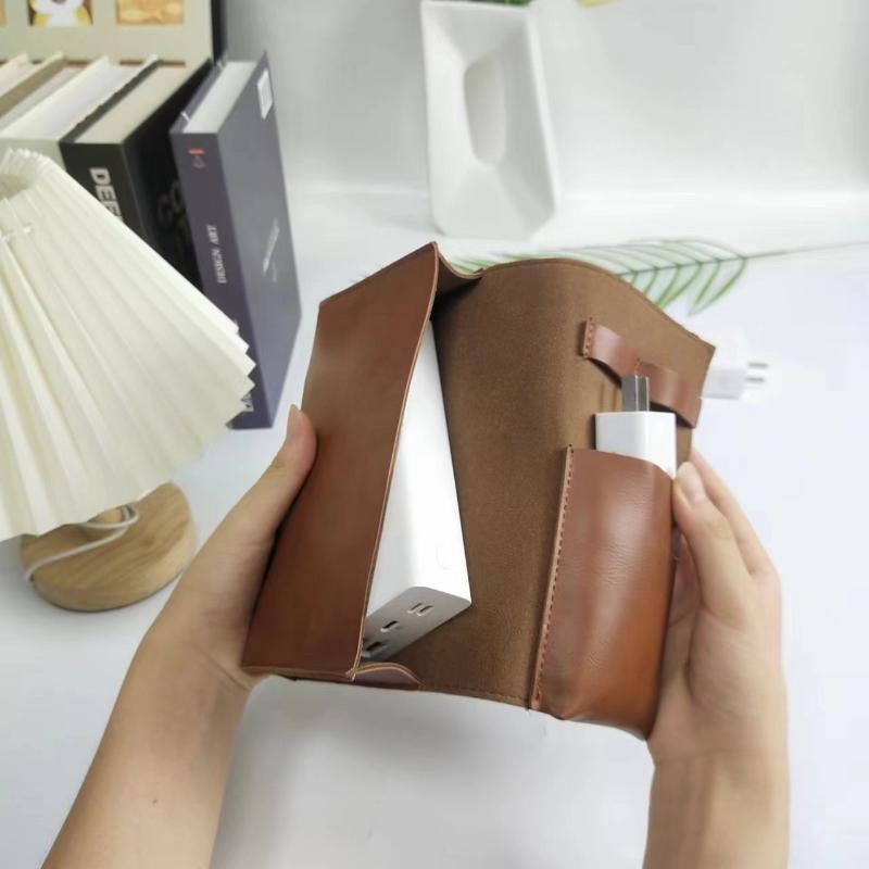 Tech Accessories Travel Case - 1PC PU Leather Multi-Compartment Organizer Portable