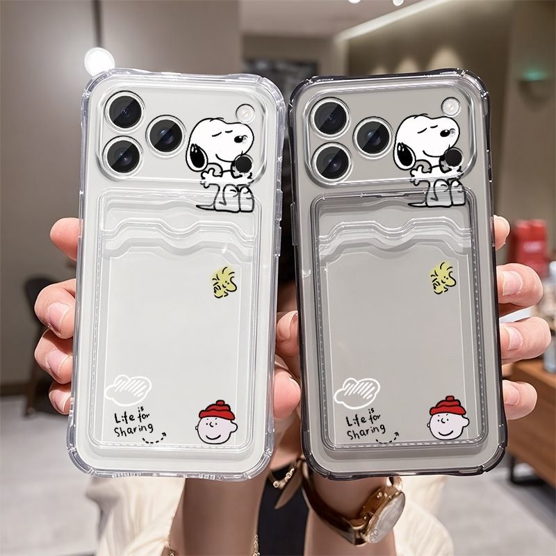 Mobile Tech Accessories - Anime Snoopy Soft Card Slot Pocket