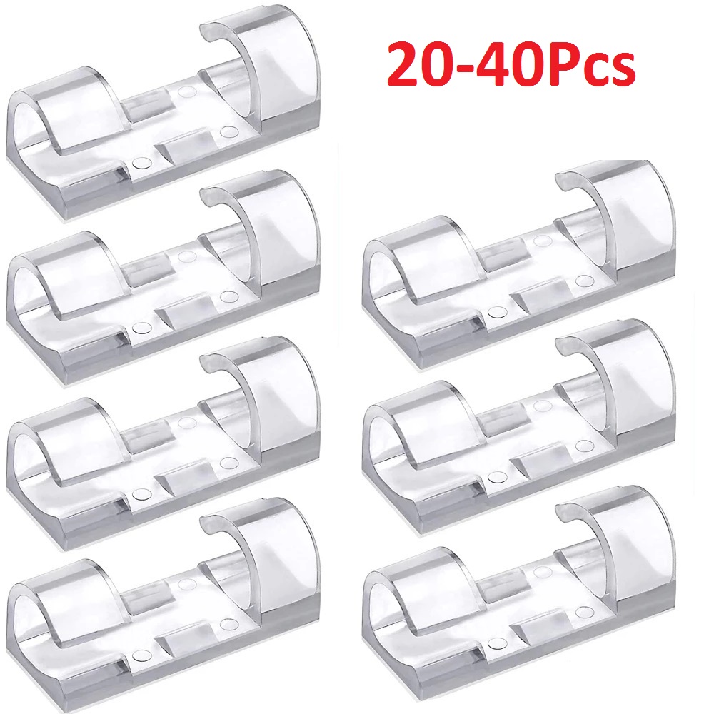 Desk Cable Clip - 40PCS Cable Organizer Clips Cable Management