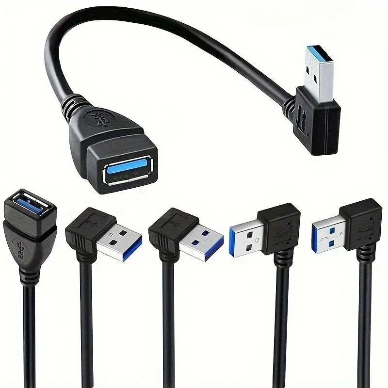 Tech Accessories For Laptop - USB 3.0 Right Angle Extension Cable