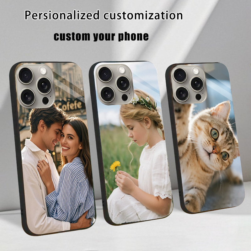 Tech Accessories Apple - Custom Tempered Glass Case for iPhone