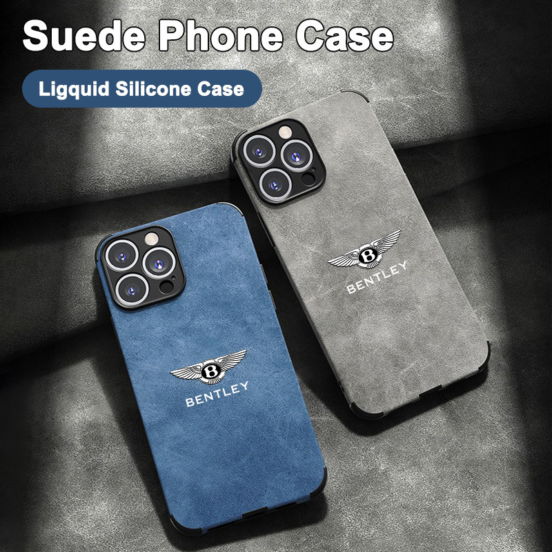 Tech Accessories Apple - B-Bentley-B LOGO Suede All-inclusive Phone Case