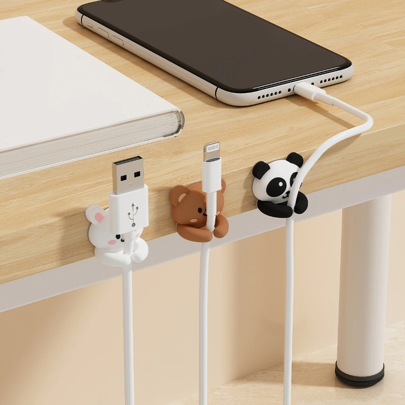 Desk Cable Clip - WORTHBUY Cute Desktop Cable Organizer Holder