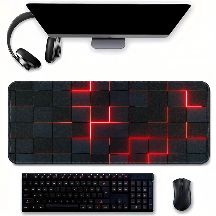 Tech Accessories For Laptop - Neon Square Tech Mouse Pad Game