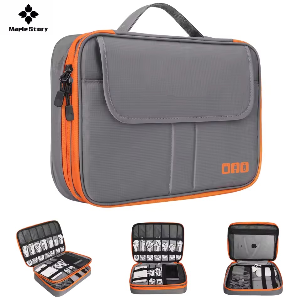 Tech Accessories Case - Travel Double Layer Digital Storage Pouch