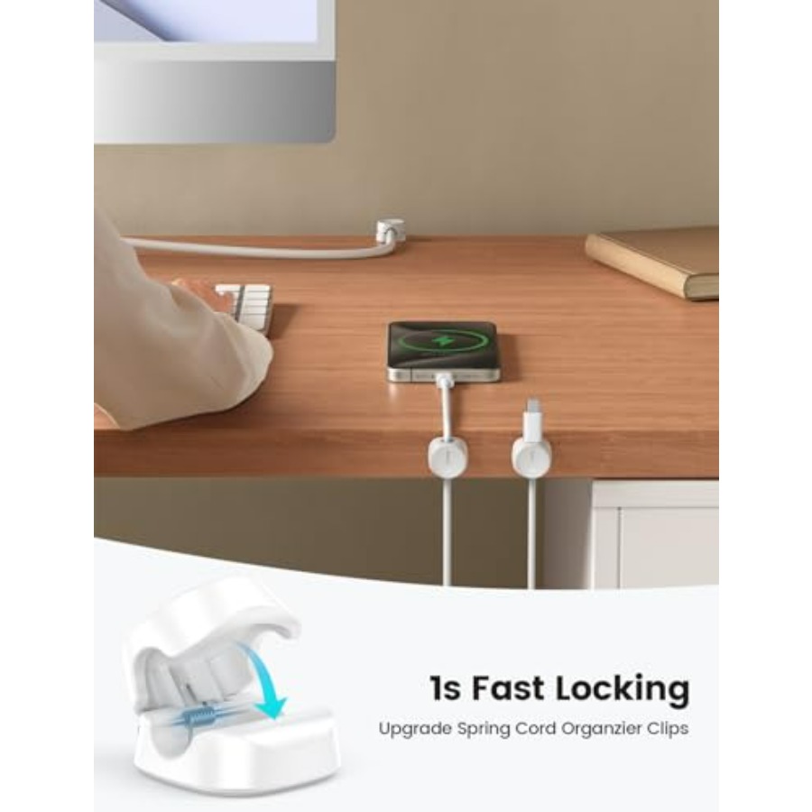 8 Pack Cord Organizer, [1s Loc - đánh giá và giá Desk Cable Clip