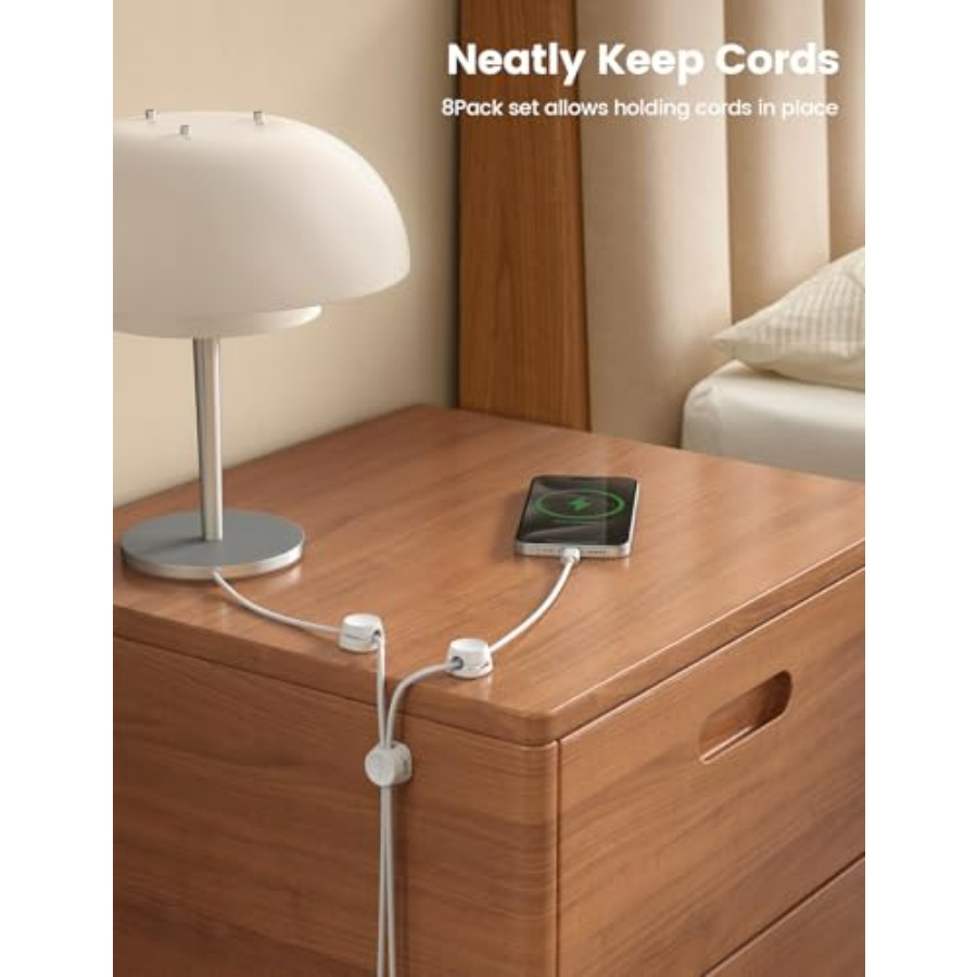 8 Pack Cord Organizer, [1s Loc - đánh giá và giá Desk Cable Clip