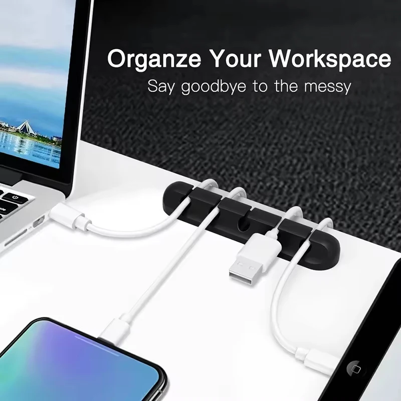 Silicone USB Cable Clip Winder - đánh giá và giá Desk Cable Clip