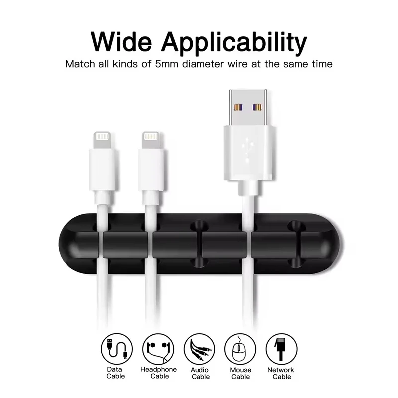 Silicone USB Cable Clip Winder - đánh giá và giá Desk Cable Clip