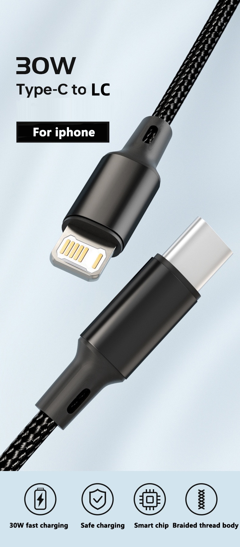 PD 30W USB Cable For iPhone 14 - đánh giá và giá Tech Accessories Apple
