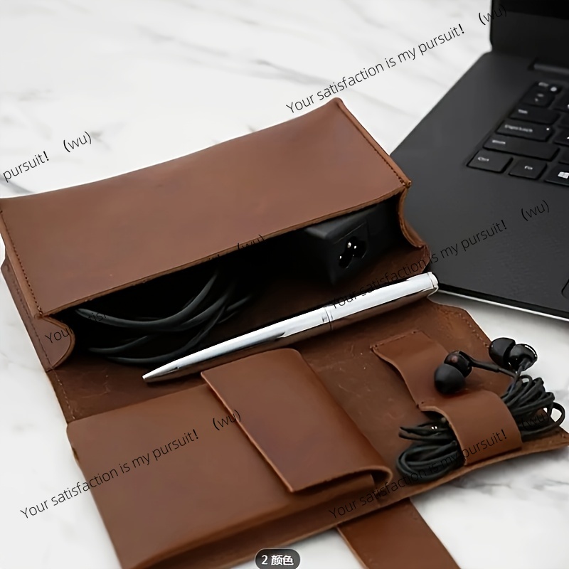 1pc PU Leather Multi-Compartme - đánh giá và giá Tech Accessories Travel Case