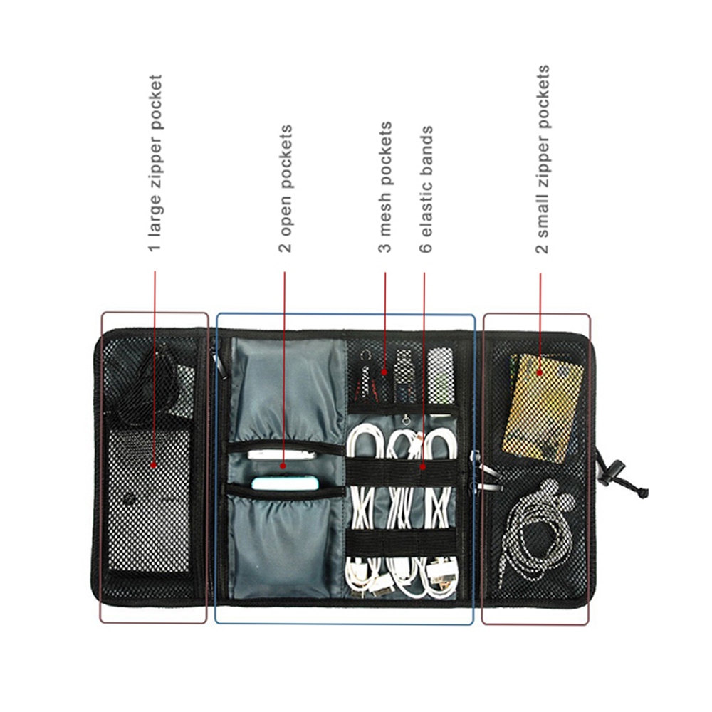 Travel Cable Storage Bag，Elect - đánh giá và giá Tech Accessories Travel Case