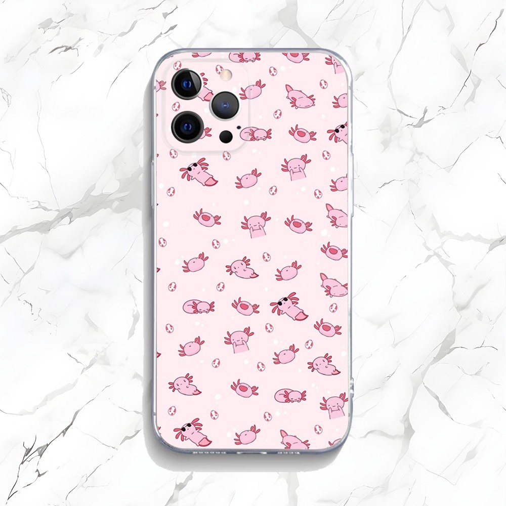 Cute Axolotl Phone Case For iP - đánh giá và giá Tech Accessories Apple