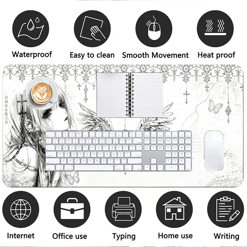 Leather Mousepad Black White A - đánh giá và giá Tech Accessories Desk