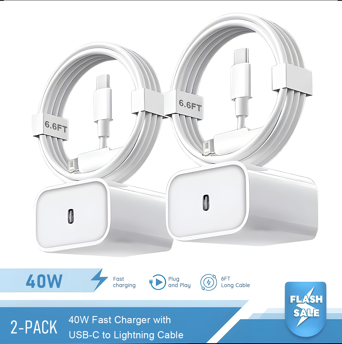2-4 Set 40W Fast Charger for i - đánh giá và giá Tech Accessories Apple