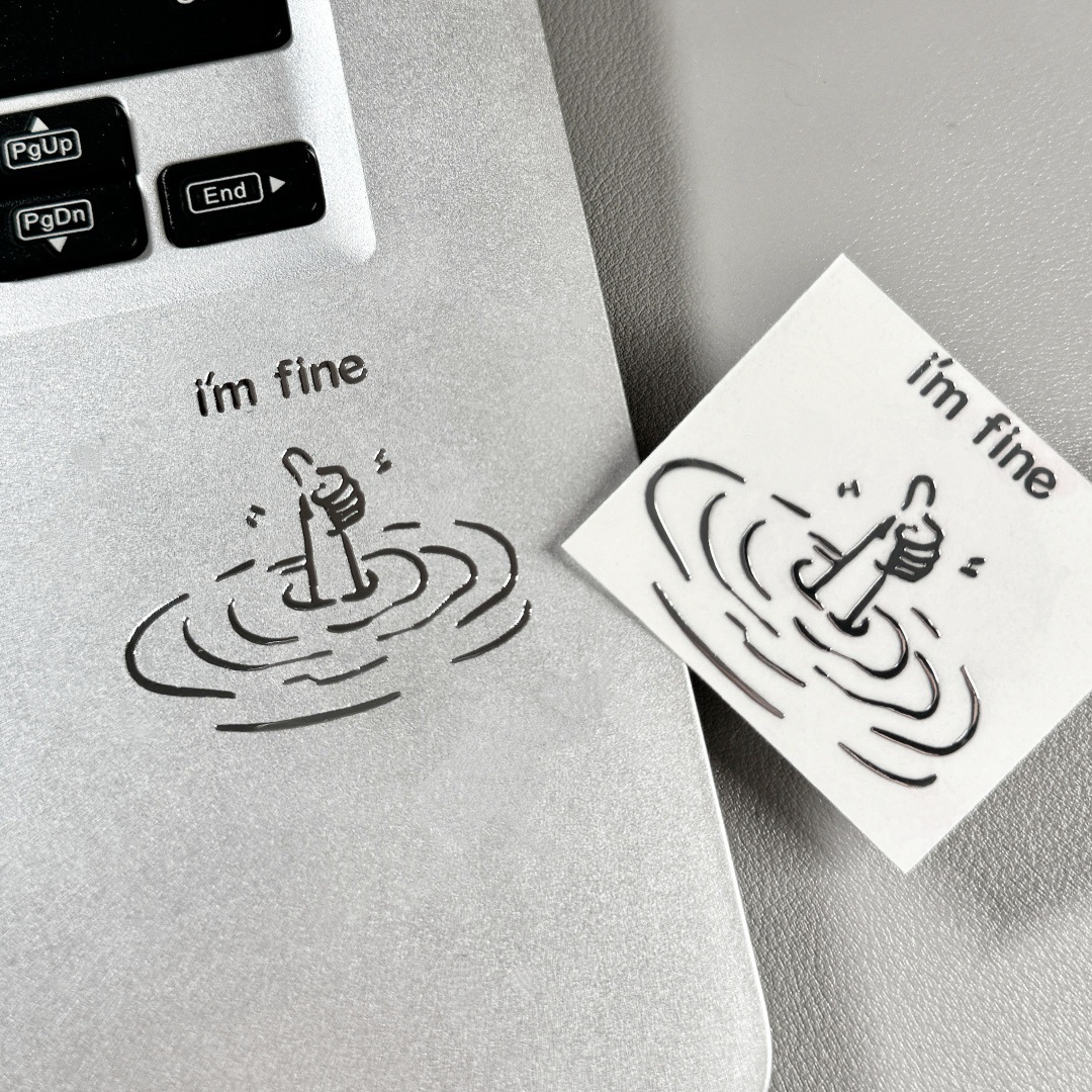 5/10Pcs I'M Fine, Funny, Sarca - đánh giá và giá Tech Accessories For Laptop