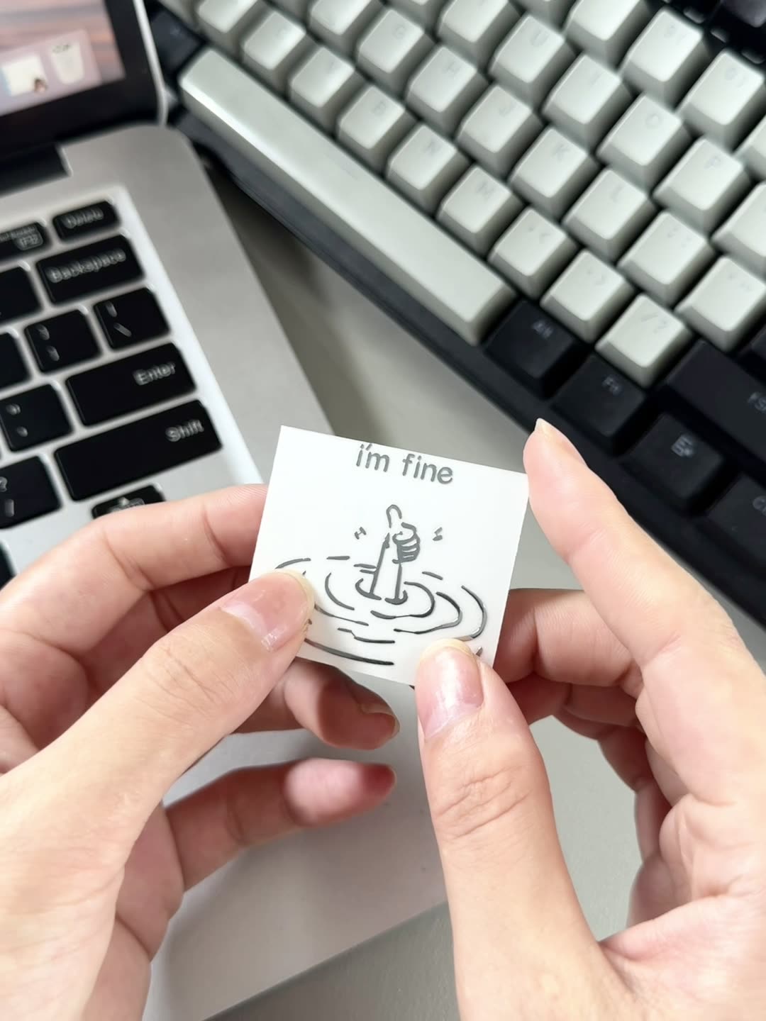 5/10Pcs I'M Fine, Funny, Sarca - đánh giá và giá Tech Accessories For Laptop